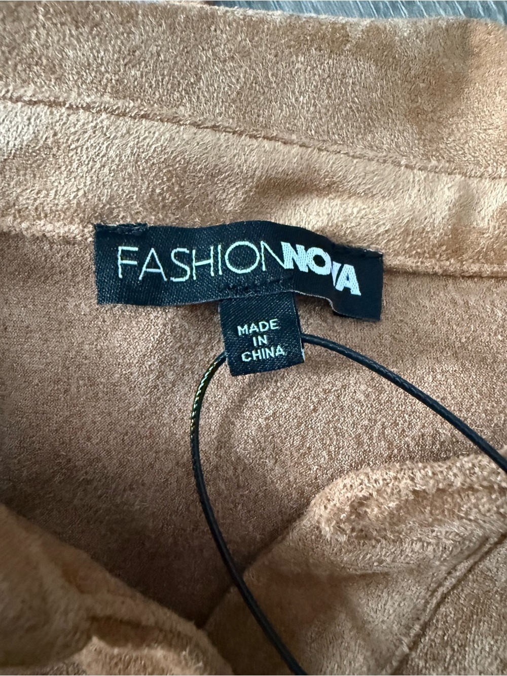 Fashion Nova Camel Suede-Look Two-Piece Romper Set - Picture 8 of 8